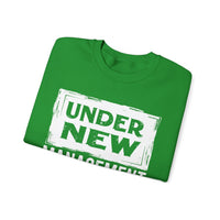 Under New Management "Speak To My Fiance" – Gildan Heavy Blend | Trendy Men's and Women’s Soft Sweatshirt. Direct to Garment. Printed & Shipped in the USA. Unisex Sizes.