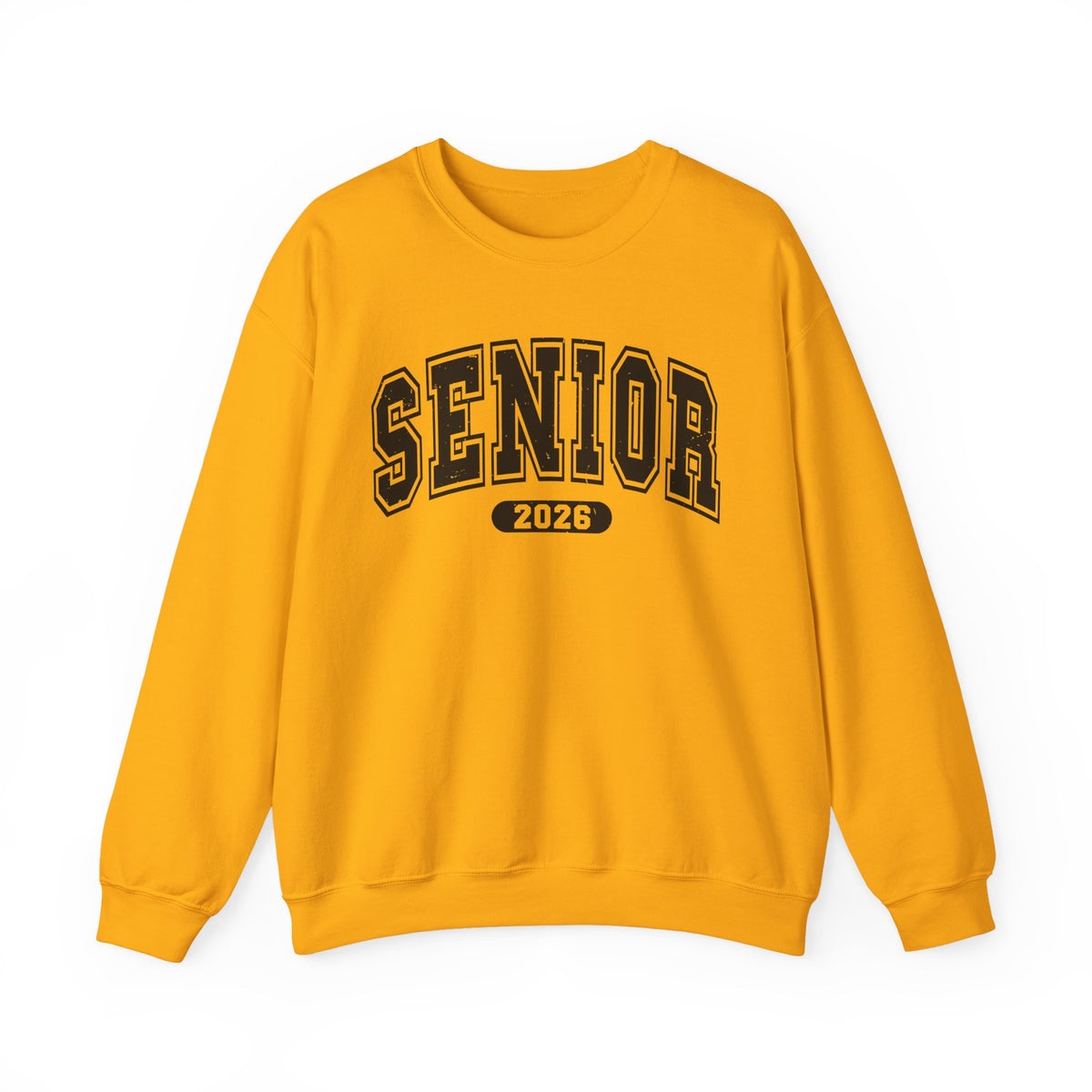 Senior 2026, Varsity – Gildan Heavy Blend | Trendy Women’s and Men's Soft Sweatshirt. Direct to Garment. Printed & Shipped in the USA. Unisex Sizes.