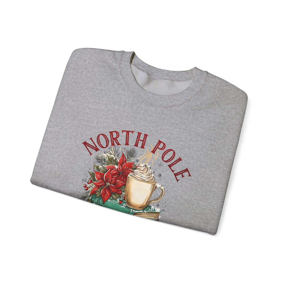 North Pole Book Club – Gildan Heavy Blend | Trendy Women’s Soft Sweatshirt. Direct to Garment. Printed & Shipped in the USA. Unisex Sizes.