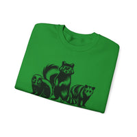 Stay Trashy, Skunk Raccoon Possum – Gildan Heavy Blend | Trendy Women’s and Men's Soft Sweatshirt. Direct to Garment. Printed & Shipped in the USA. Unisex Sizes.