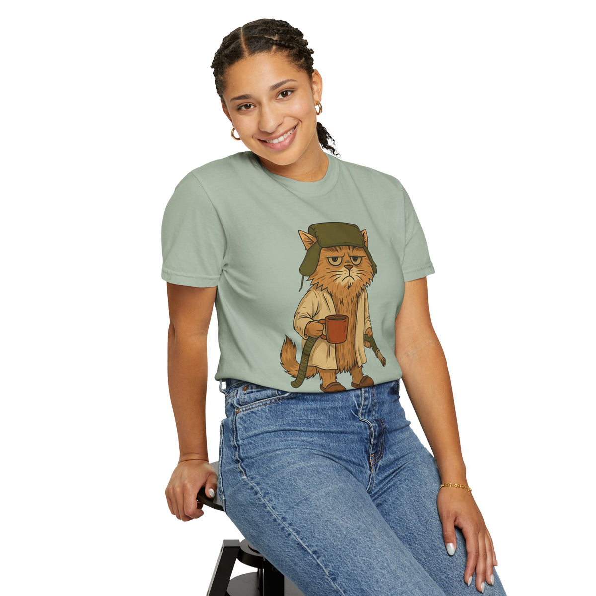 Litter's Full, Funny Cat - Comfort Colors | Trendy Men's and Women's T-Shirt. Direct to Garment. Printed & Shipped in the USA. Unisex Sizes.