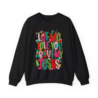 Let Me Tell You About My Jesus - Christmas Faith – Gildan Heavy Blend | Trendy Women’s Soft Sweatshirt. Direct to Garment. Printed & Shipped in the USA. Unisex Sizes.