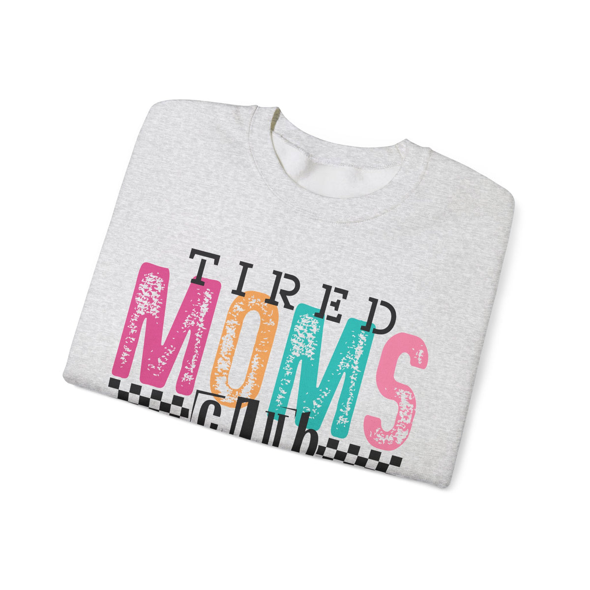 Tired Moms Club Pastel – Gildan Heavy Blend | Trendy Women’s Soft Sweatshirt. Direct to Garment. Printed & Shipped in the USA. Unisex Sizes.