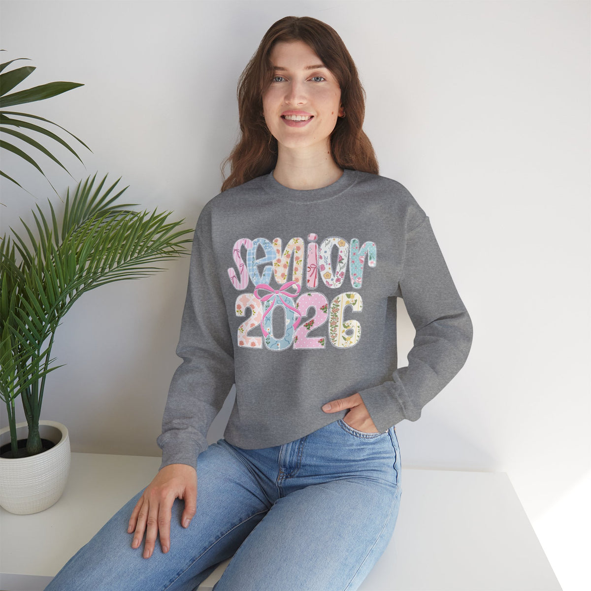 Class of 2026 Senior - Pink Coquette Bow – Gildan Heavy Blend | Trendy Women’s Soft Sweatshirt. Direct to Garment. Printed & Shipped in the USA. Unisex Sizes.