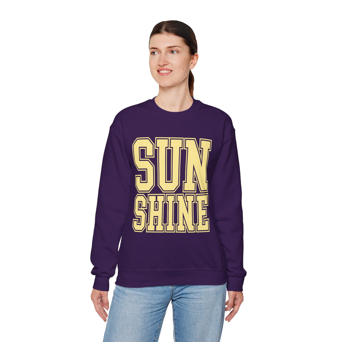 Sunshine – Gildan Heavy Blend | Trendy Women’s Soft Sweatshirt. Direct to Garment. Printed & Shipped in the USA. Unisex Sizes.