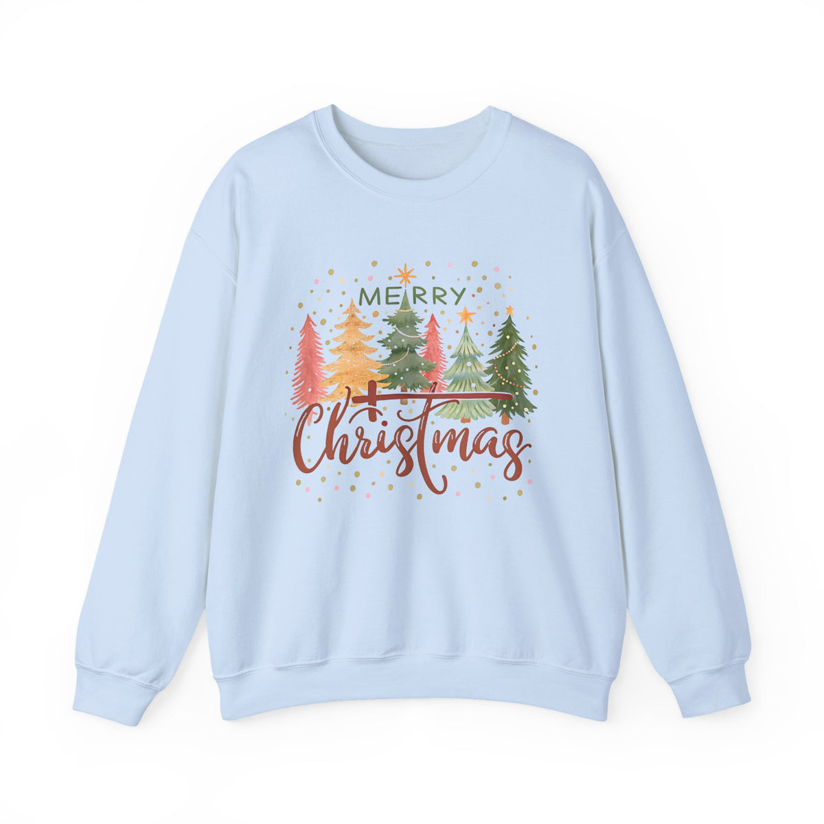 Merry ChrisTmas - Christian Faith – Gildan Heavy Blend | Trendy Women’s Soft Sweatshirt. Direct to Garment. Printed & Shipped in the USA. Unisex Sizes.