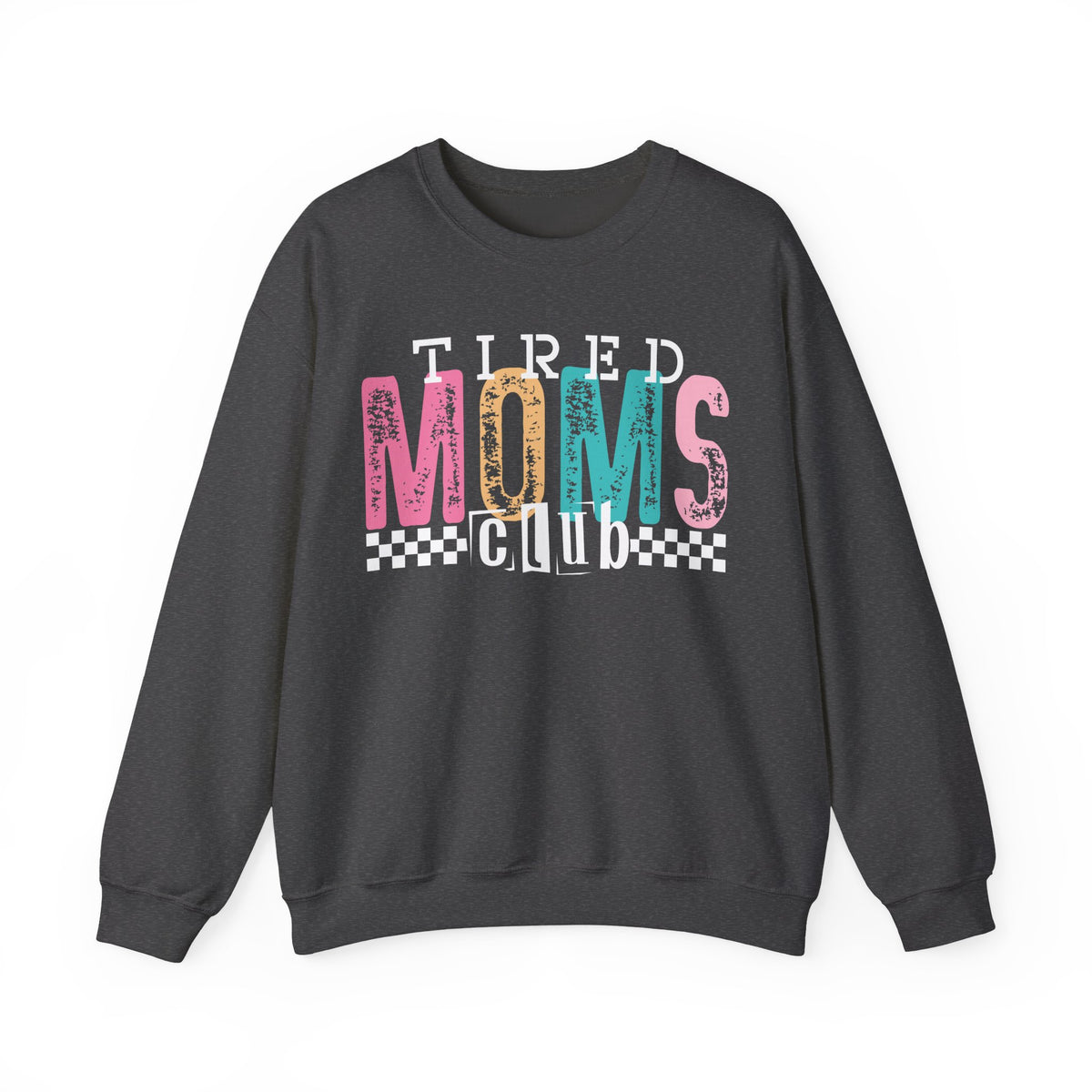 Tired Moms Club Pastel – Gildan Heavy Blend | Trendy Women’s Soft Sweatshirt. Direct to Garment. Printed & Shipped in the USA. Unisex Sizes.