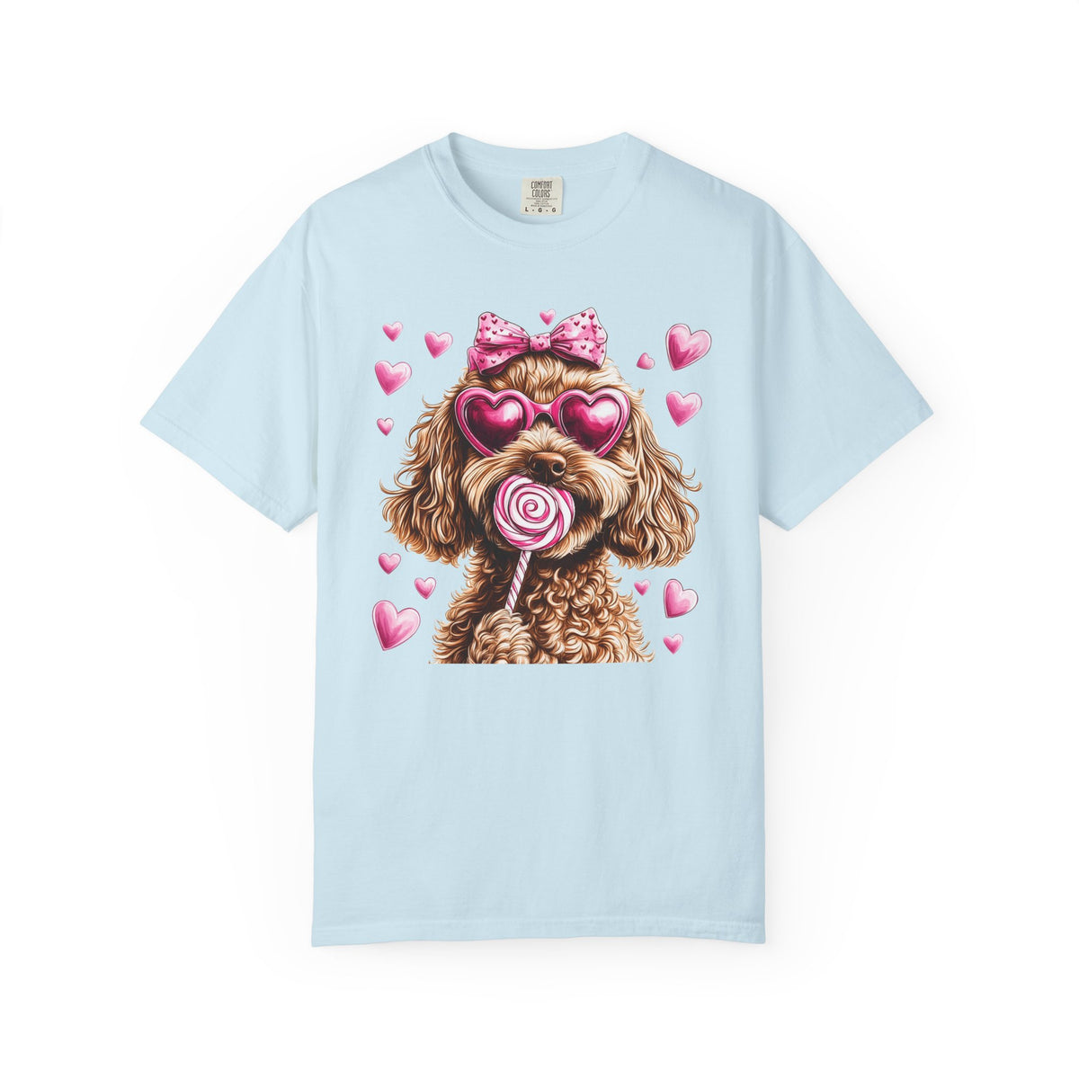 Goldendoodle Love - Comfort Colors | Trendy Women's T-Shirt. Direct to Garment. Printed & Shipped in the USA. Unisex Sizes.