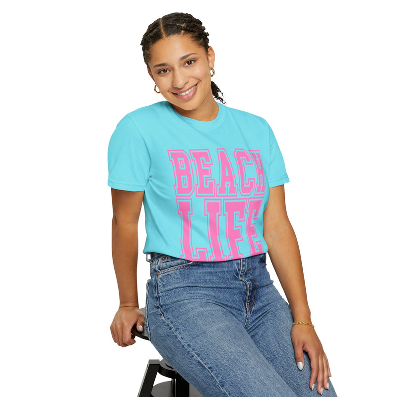 Beach Life - Comfort Colors | Trendy Men's & Women's T-Shirt. Direct to Garment. Printed & Shipped in the USA. Unisex Sizes.