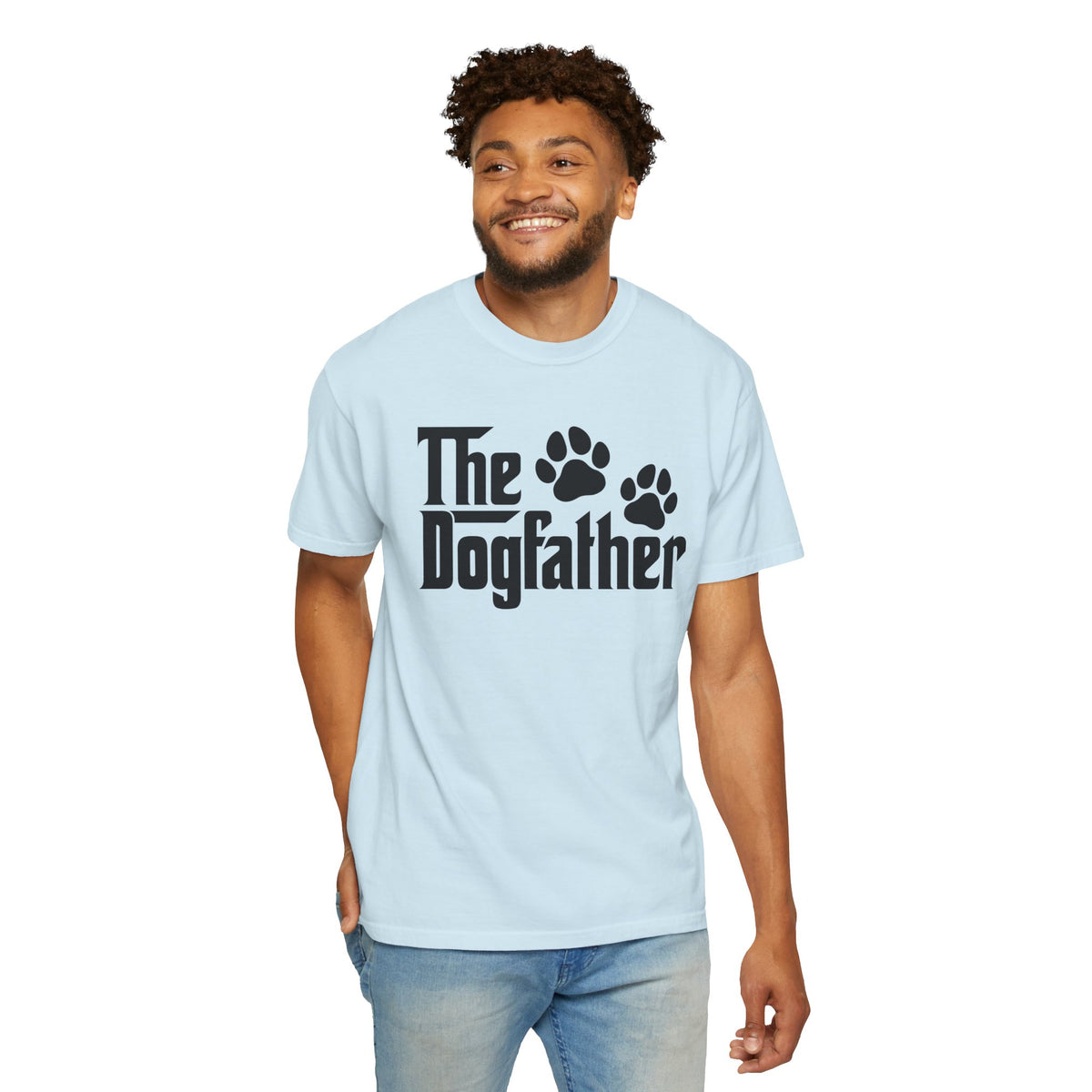 The DogFather - Comfort Colors | Trendy Men's T-Shirt. Direct to Garment. Printed & Shipped in the USA. Unisex Sizes.