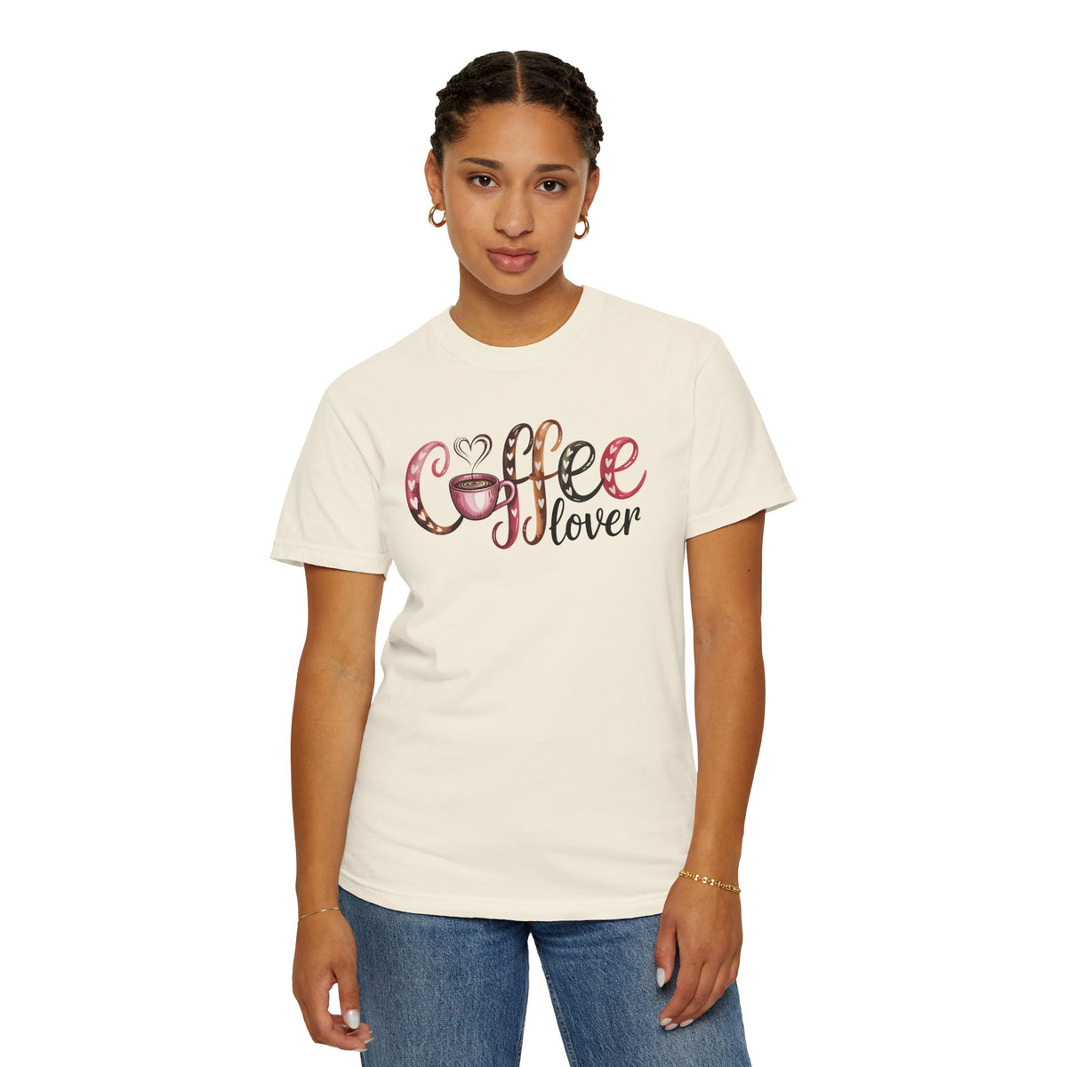 Coffee Lover - Comfort Colors | Trendy Women's T-Shirt. Direct to Garment. Printed & Shipped in the USA. Unisex Sizes.