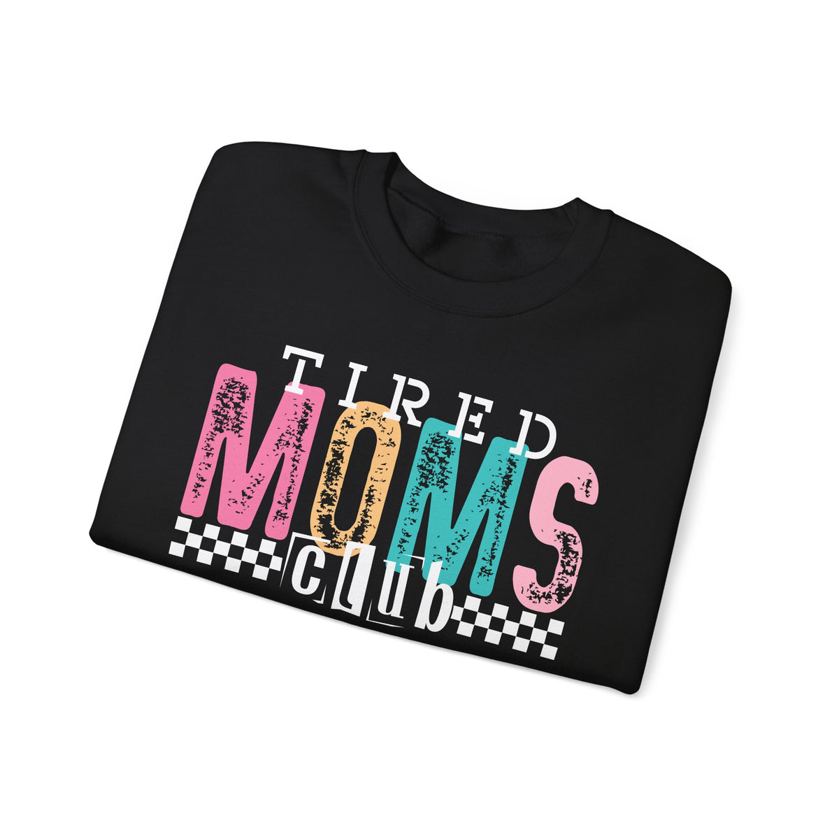 Tired Moms Club Pastel – Gildan Heavy Blend | Trendy Women’s Soft Sweatshirt. Direct to Garment. Printed & Shipped in the USA. Unisex Sizes.