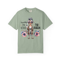 Retired Not Expired, Leopard Funny Grandma - Comfort Colors | Trendy Women's T-Shirt. Direct to Garment. Printed & Shipped in the USA. Unisex Sizes.