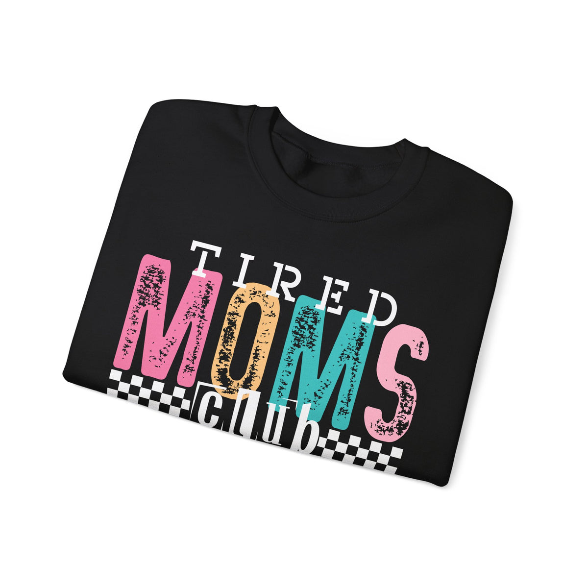 Tired Moms Club Pastel – Gildan Heavy Blend | Trendy Women’s Soft Sweatshirt. Direct to Garment. Printed & Shipped in the USA. Unisex Sizes.