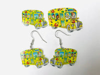 School Bus - Acrylic Earrings