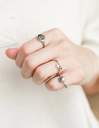 "Faith Over Fear" Silver-Colored Ring