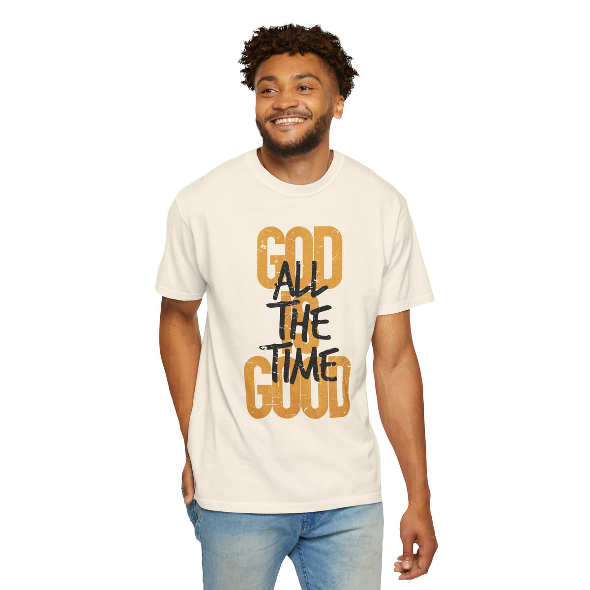 God is Good All The Time - Comfort Colors | Trendy Women's and Men's T-Shirt. Direct to Garment. Printed & Shipped in the USA. Unisex Sizes.