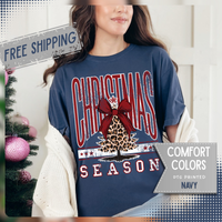Christmas Season Leopard Tree  - Comfort Colors | Trendy Women's T-Shirt. Direct to Garment. Printed & Shipped in the USA. Unisex Sizes.