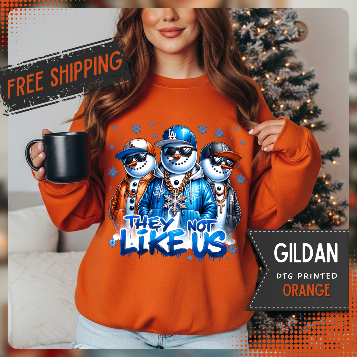 They Not Like Us Snowmen – Gildan Heavy Blend | Trendy Men's and Women’s Soft Sweatshirt. Direct to Garment. Printed & Shipped in the USA. Unisex Sizes.