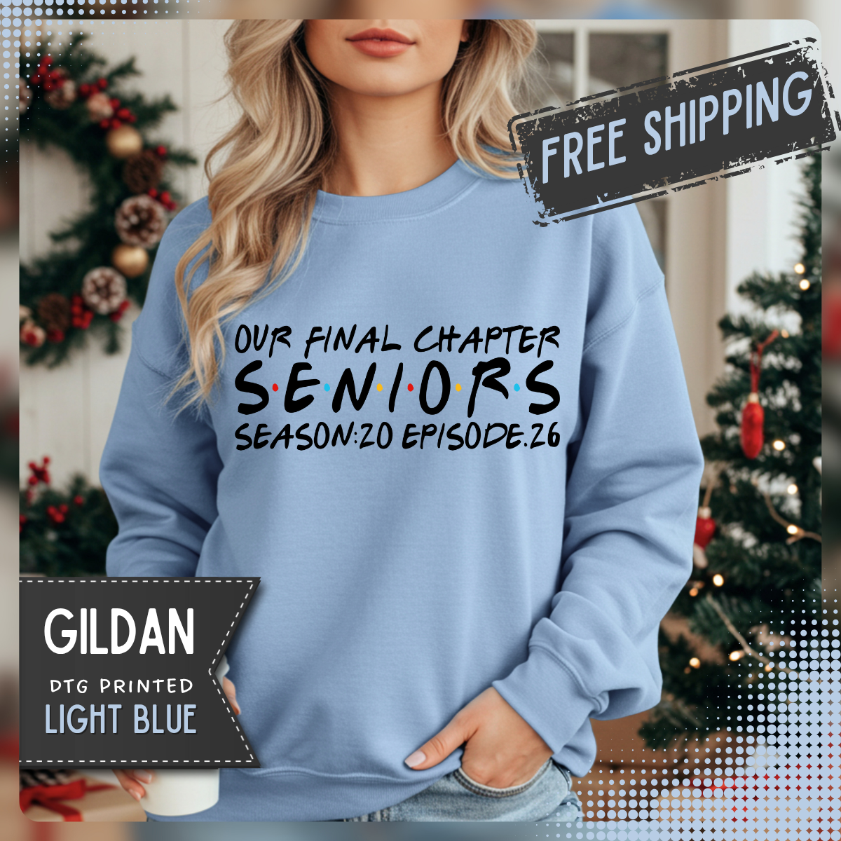 Senior Class Friends "Our Final Chapter" Graduation Class of 2026 – Gildan Heavy Blend | Trendy Women’s and Men's Soft Sweatshirt. Direct to Garment. Printed & Shipped in the USA. Unisex Sizes.