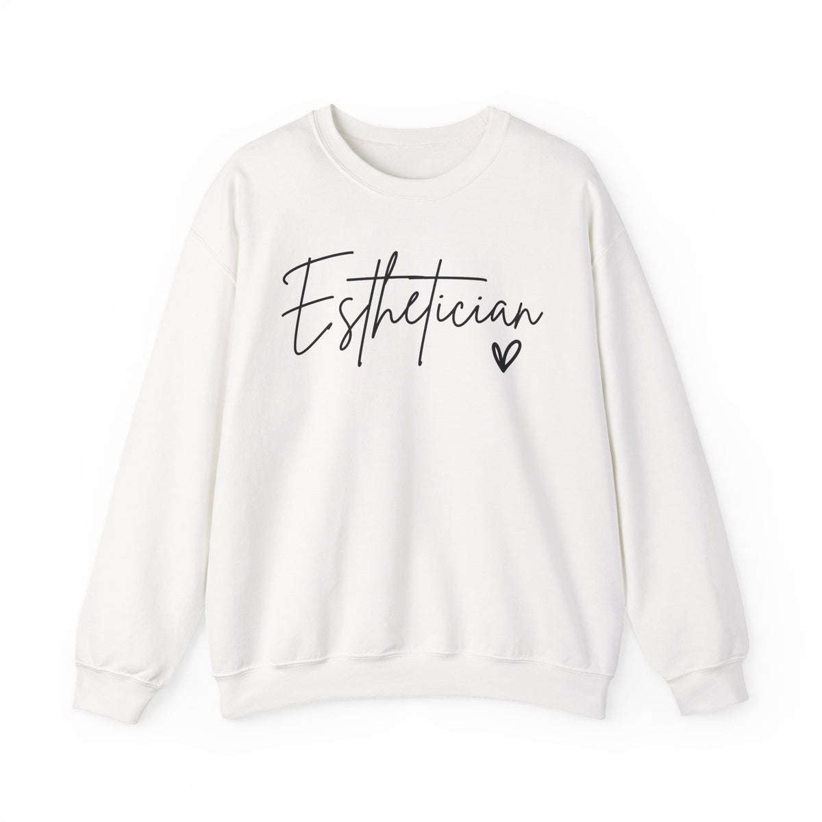 Esthetician Script, Perfect Gift for Your Botox Magician – Gildan Heavy Blend | Trendy Women’s Soft Sweatshirt. Direct to Garment. Printed & Shipped in the USA. Unisex Sizes.