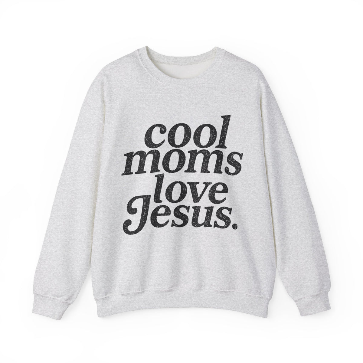 Cool Moms Love Jesus, Vintage – Gildan Heavy Blend | Trendy Women’s Soft Sweatshirt. Direct to Garment. Printed & Shipped in the USA. Unisex Sizes.