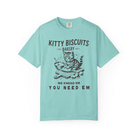 Kitty Biscuits Bakery - Comfort Colors | Trendy Women's and Men's T-Shirt. Direct to Garment. Printed & Shipped in the USA. Unisex Sizes.