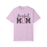 Baseball Mom - Comfort Colors | Trendy Women's T-Shirt. Direct to Garment. Printed & Shipped in the USA. Unisex Sizes.