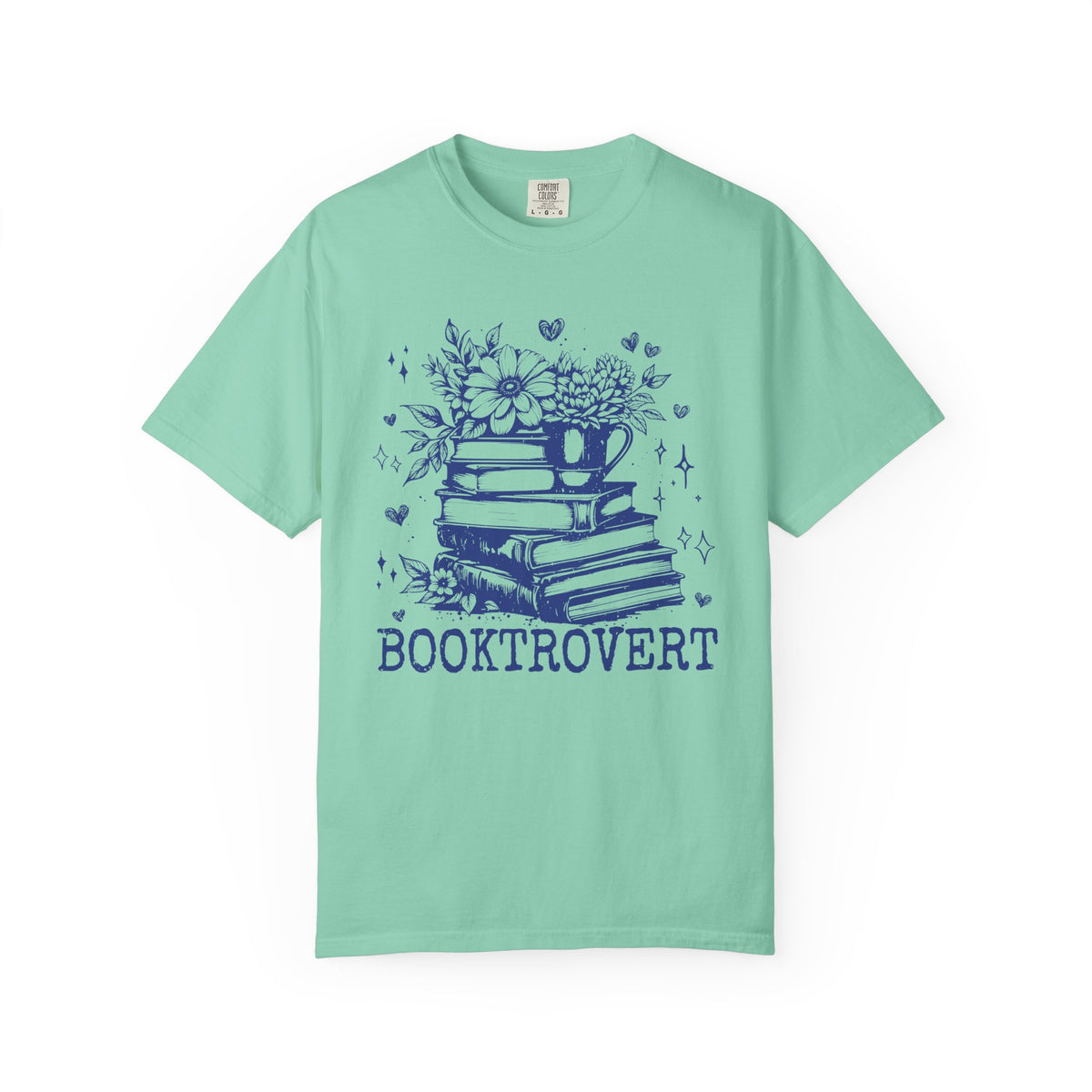 Booktrovert - Comfort Colors | Trendy Women's T-Shirt. Direct to Garment. Printed & Shipped in the USA. Unisex Sizes.