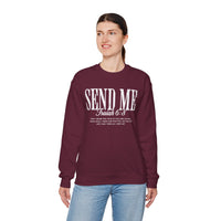 Send Me, Vintage - Faith – Gildan Heavy Blend | Trendy Women’s and Men's Soft Sweatshirt. Direct to Garment. Printed & Shipped in the USA. Unisex Sizes.