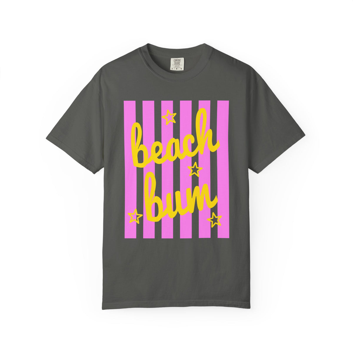 Beach Bum - Comfort Colors | Trendy Men's & Women's T-Shirt. Direct to Garment. Printed & Shipped in the USA. Unisex Sizes.