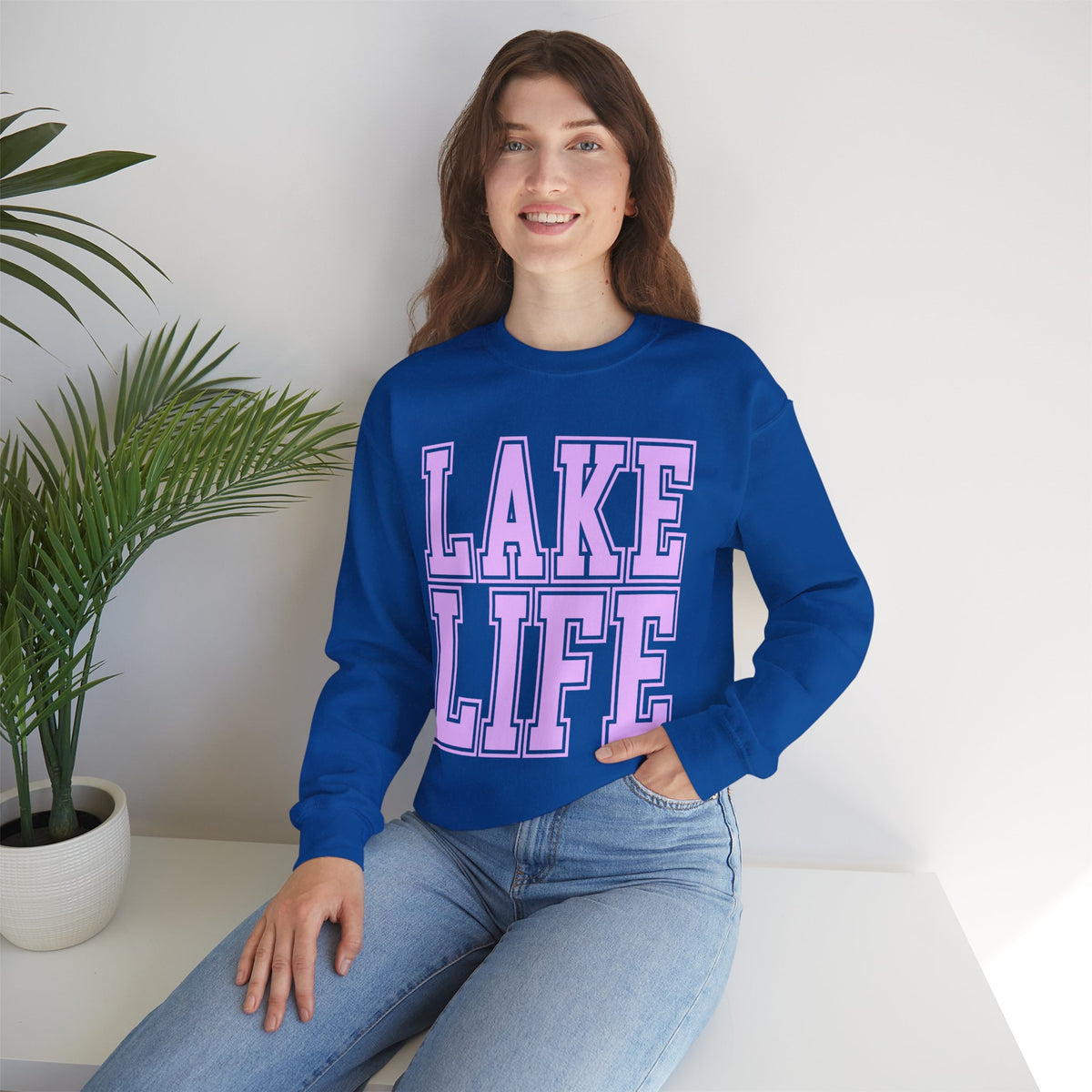 Lake Life – Gildan Heavy Blend | Trendy Men's & Women’s Soft Sweatshirt. Direct to Garment. Printed & Shipped in the USA. Unisex Sizes.