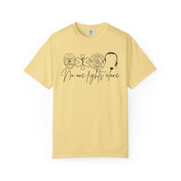 No One Fights Alone, Heroes - Comfort Colors | Trendy Women's and Men's T-Shirt. Direct to Garment. Printed & Shipped in the USA. Unisex Sizes.