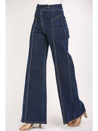 Woodstock (Dark Wash) High-Rise Wide Leg Jeans