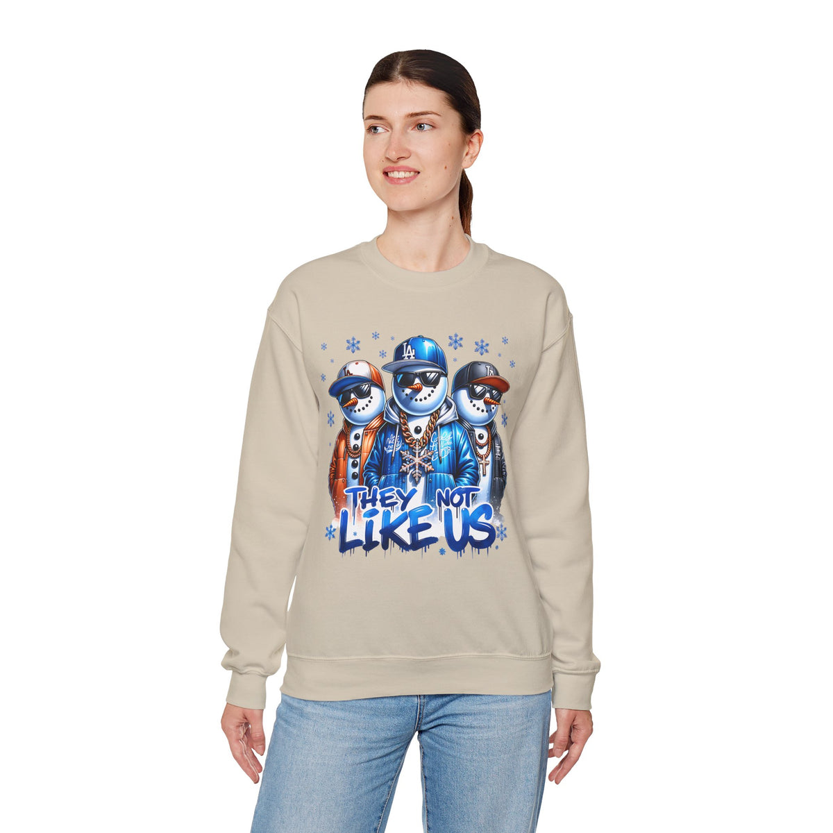 They Not Like Us Snowmen – Gildan Heavy Blend | Trendy Men's and Women’s Soft Sweatshirt. Direct to Garment. Printed & Shipped in the USA. Unisex Sizes.
