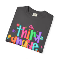 Coquette Third Grade Pencil Bow - Comfort Colors | Trendy Women's T-Shirt. Direct to Garment. Printed & Shipped in the USA. Unisex Sizes.