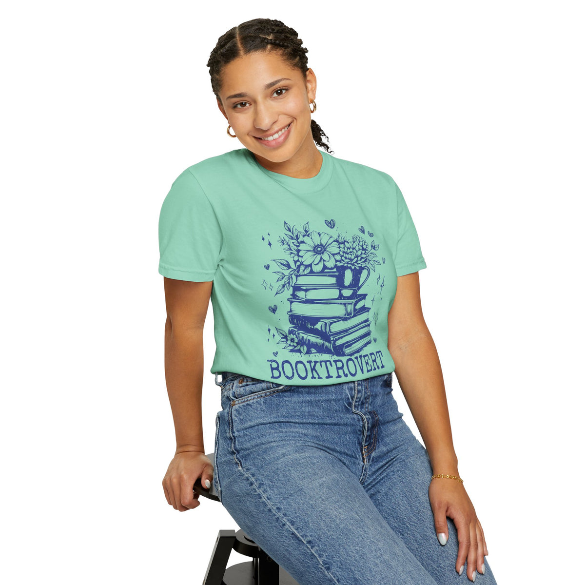 Booktrovert - Comfort Colors | Trendy Women's T-Shirt. Direct to Garment. Printed & Shipped in the USA. Unisex Sizes.