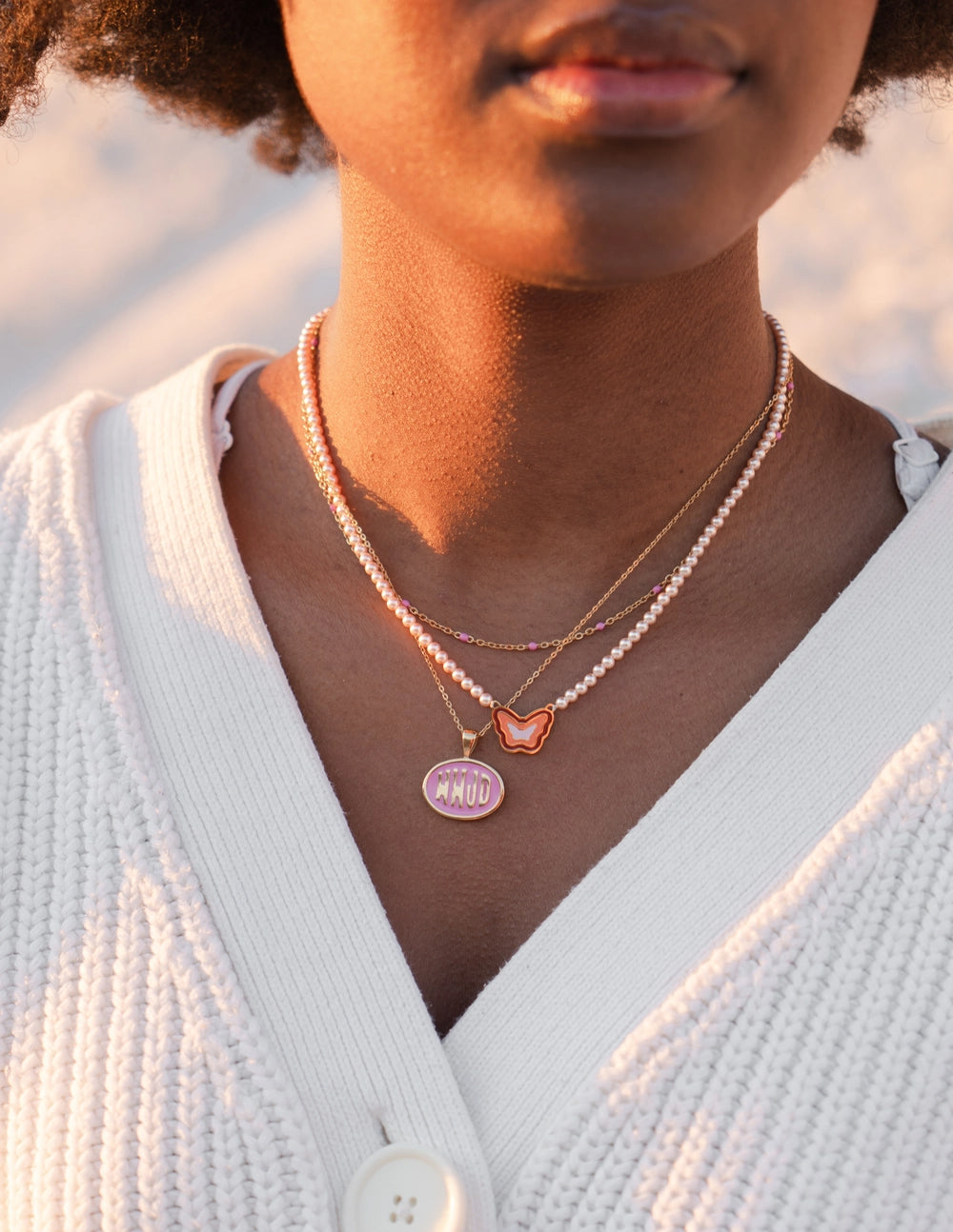 "WWJD" What Would Jesus Do - Pink Necklace Set