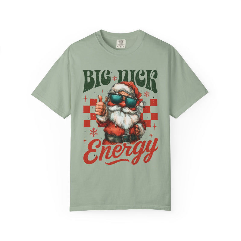 Big Nick Energy - Retro Santa Thumbs Up  - Comfort Colors | Trendy Women's T-Shirt. Direct to Garment. Printed & Shipped in the USA. Unisex Sizes.