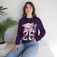 Pink Coquette, Class of 2026 Graduation Cap – Gildan Heavy Blend | Trendy Women’s Soft Sweatshirt. Direct to Garment. Printed & Shipped in the USA. Unisex Sizes.