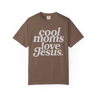 Cool Moms Love Jesus, Vintage - Comfort Colors | Trendy Women's T-Shirt. Direct to Garment. Printed & Shipped in the USA. Unisex Sizes.