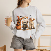 Highland Cows Halloween Costumes– Gildan Heavy Blend | Trendy Women’s Soft Sweatshirt. Direct to Garment. Printed & Shipped in the USA. Unisex Sizes.