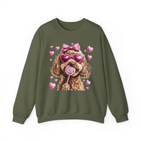 Goldendoodle Love – Gildan Heavy Blend | Trendy Women’s Soft Sweatshirt. Direct to Garment. Printed & Shipped in the USA. Unisex Sizes.