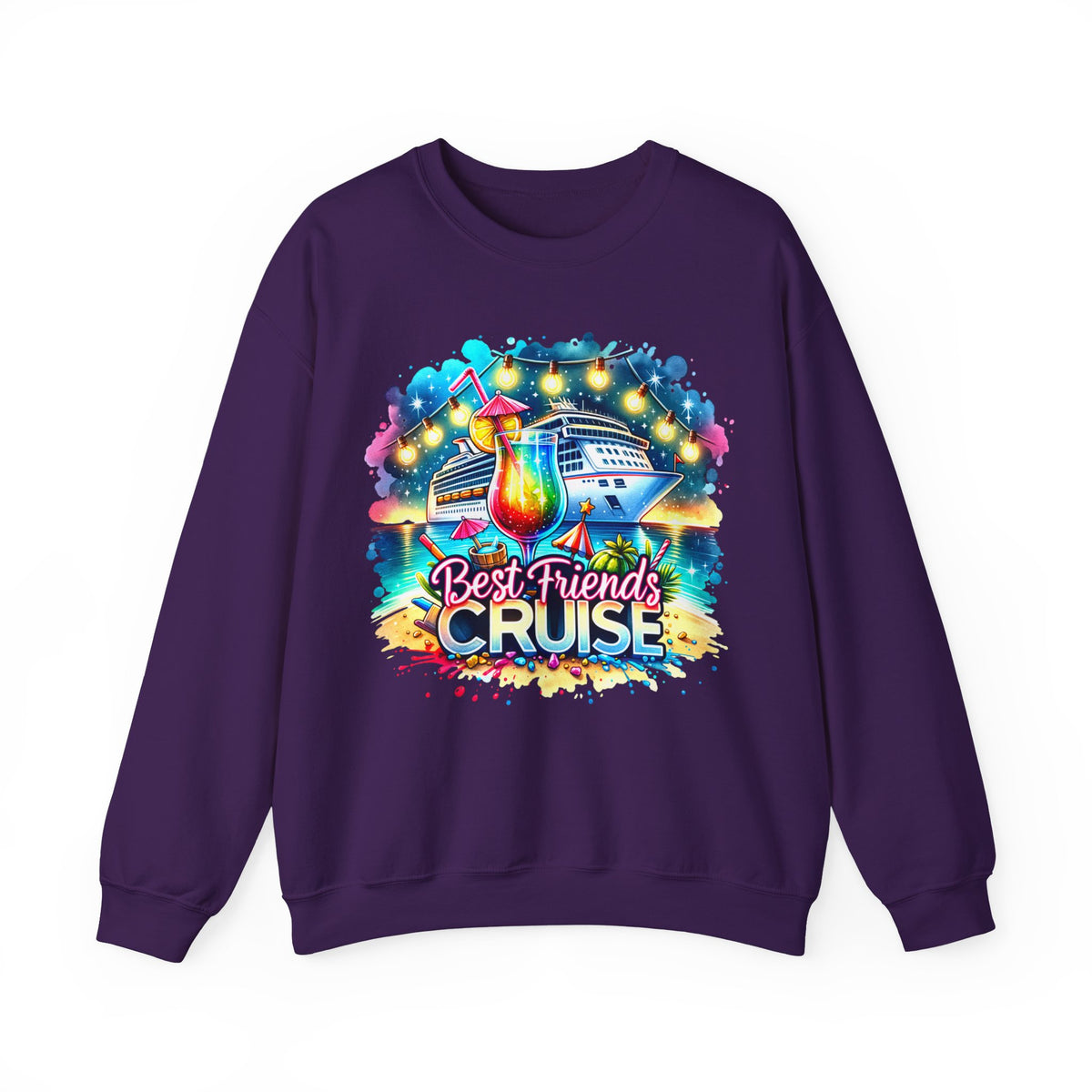 Best Friends Cruise – Gildan Heavy Blend | Trendy Women’s Soft Sweatshirt. Direct to Garment. Printed & Shipped in the USA. Unisex Sizes.