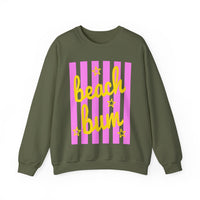 Beach Bum – Gildan Heavy Blend | Trendy Men's & Women’s Soft Sweatshirt. Direct to Garment. Printed & Shipped in the USA. Unisex Sizes.