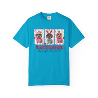 Dachshund Through the Snow - Comfort Colors | Trendy Women's T-Shirt. Direct to Garment. Printed & Shipped in the USA. Unisex Sizes.