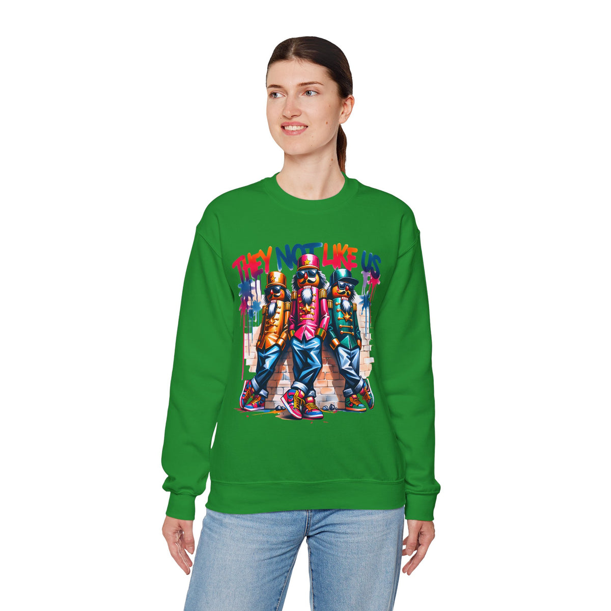 They Not Like Us Nutcracker Trio Christmas – Gildan Heavy Blend | Trendy Women’s and Men's Soft Sweatshirt. Direct to Garment. Printed & Shipped in the USA. Unisex Sizes.