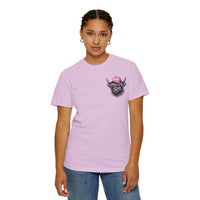 Head Heffa Highland Cow, Front & Back Print - Comfort Colors | Trendy Women's T-Shirt. Direct to Garment. Printed & Shipped in the USA. Unisex Sizes.