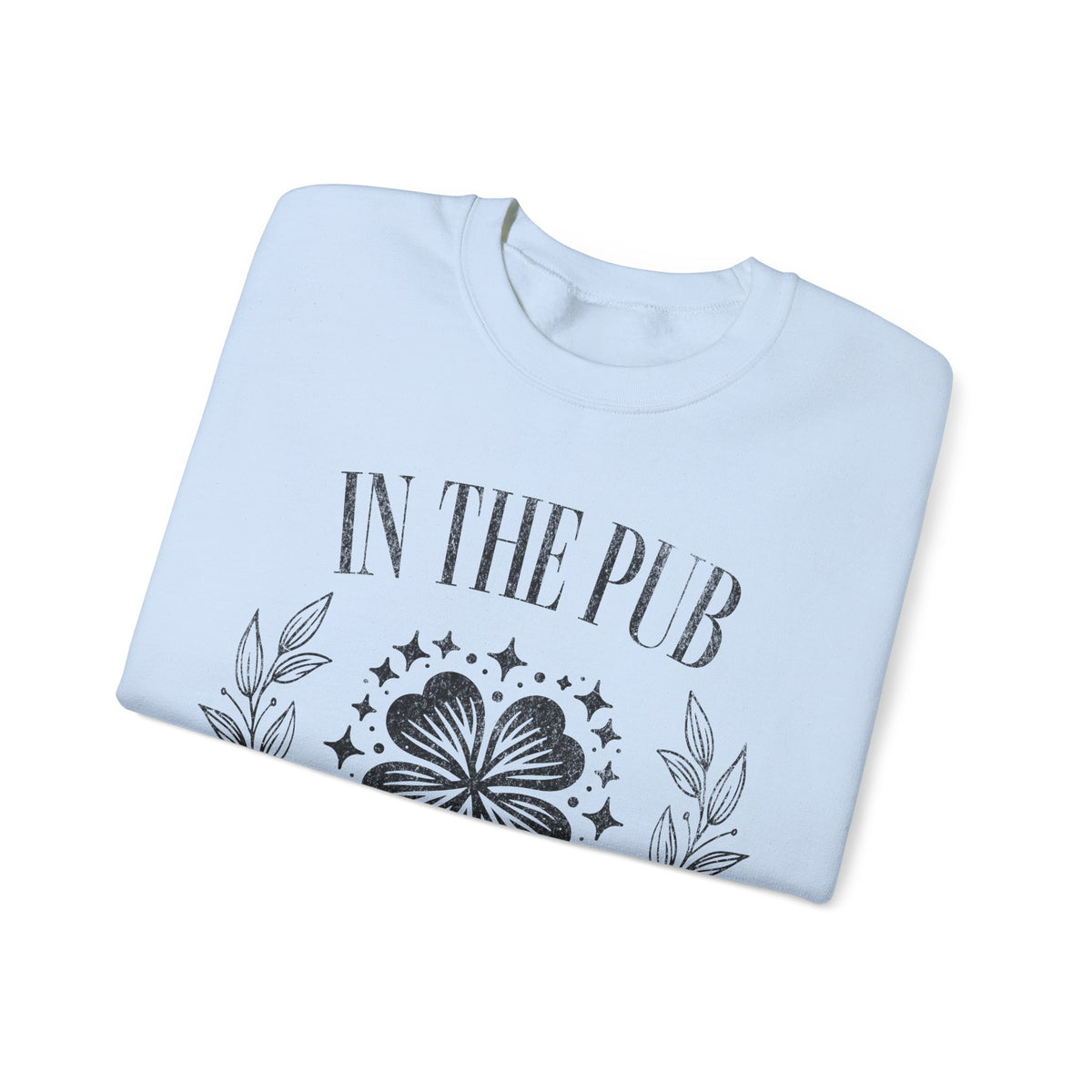 In the Pub We All Fam, Vintage – Gildan Heavy Blend | Trendy Women’s and Men's Soft Sweatshirt. Direct to Garment. Printed & Shipped in the USA. Unisex Sizes.