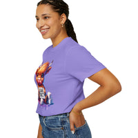 Sugar Addict Highland Cow - Comfort Colors | Trendy Women's T-Shirt. Direct to Garment. Printed & Shipped in the USA. Unisex Sizes.